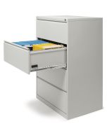 Hängeregistratur-Stahlschrank Creaform BL, Lichtgrau, zweibahnig (extra tief)