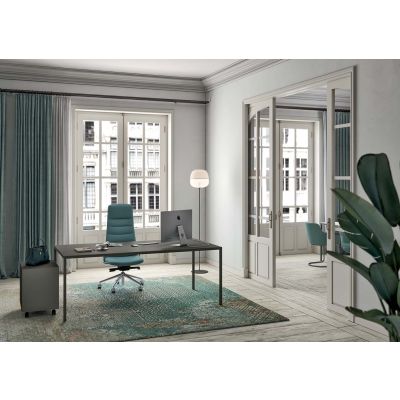 Design-Schreibtisch Six Metall